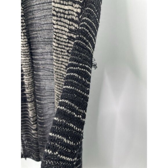 Eileen Fisher 85% Wool 15% Linen Italian Yarn Open Cardigan Lagenlook Sz L Flaws - Picture 11 of 16